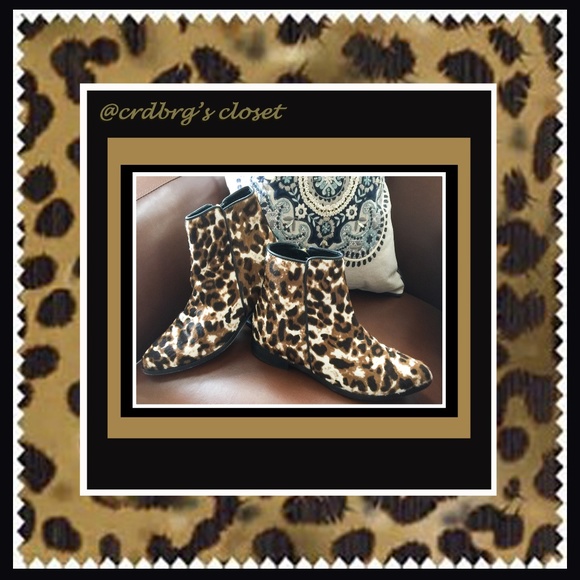 NEW! JCrew Leopard Calf-Hair Boots - Picture 2 of 5
