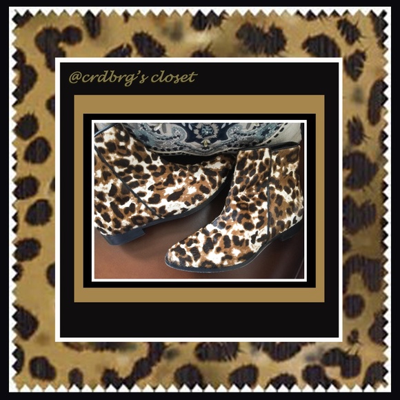 NEW! JCrew Leopard Calf-Hair Boots - Picture 3 of 5