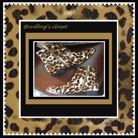 NEW! JCrew Leopard Calf-Hair Boots - Picture 4 of 5