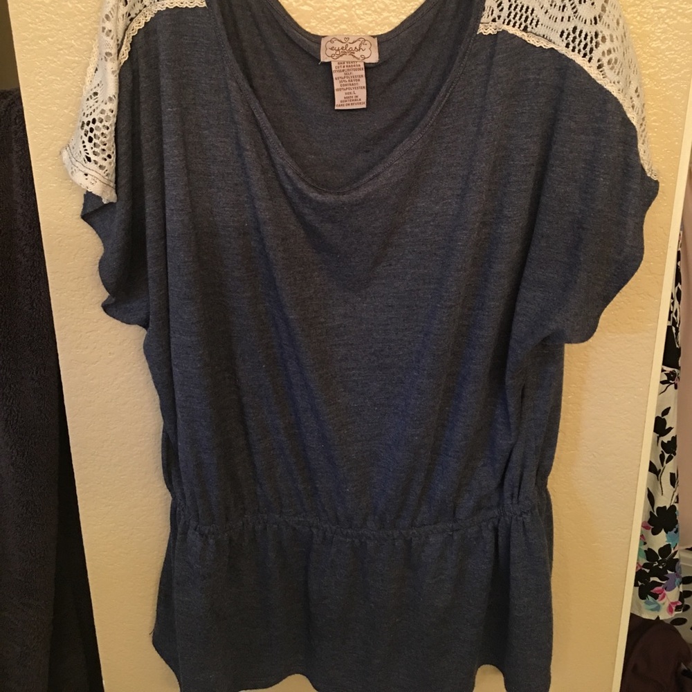 Denim color blouse