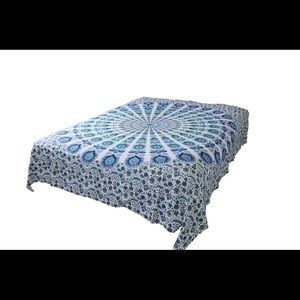 Queen Blue Psychedelic Mandala Tapestry Bohemian