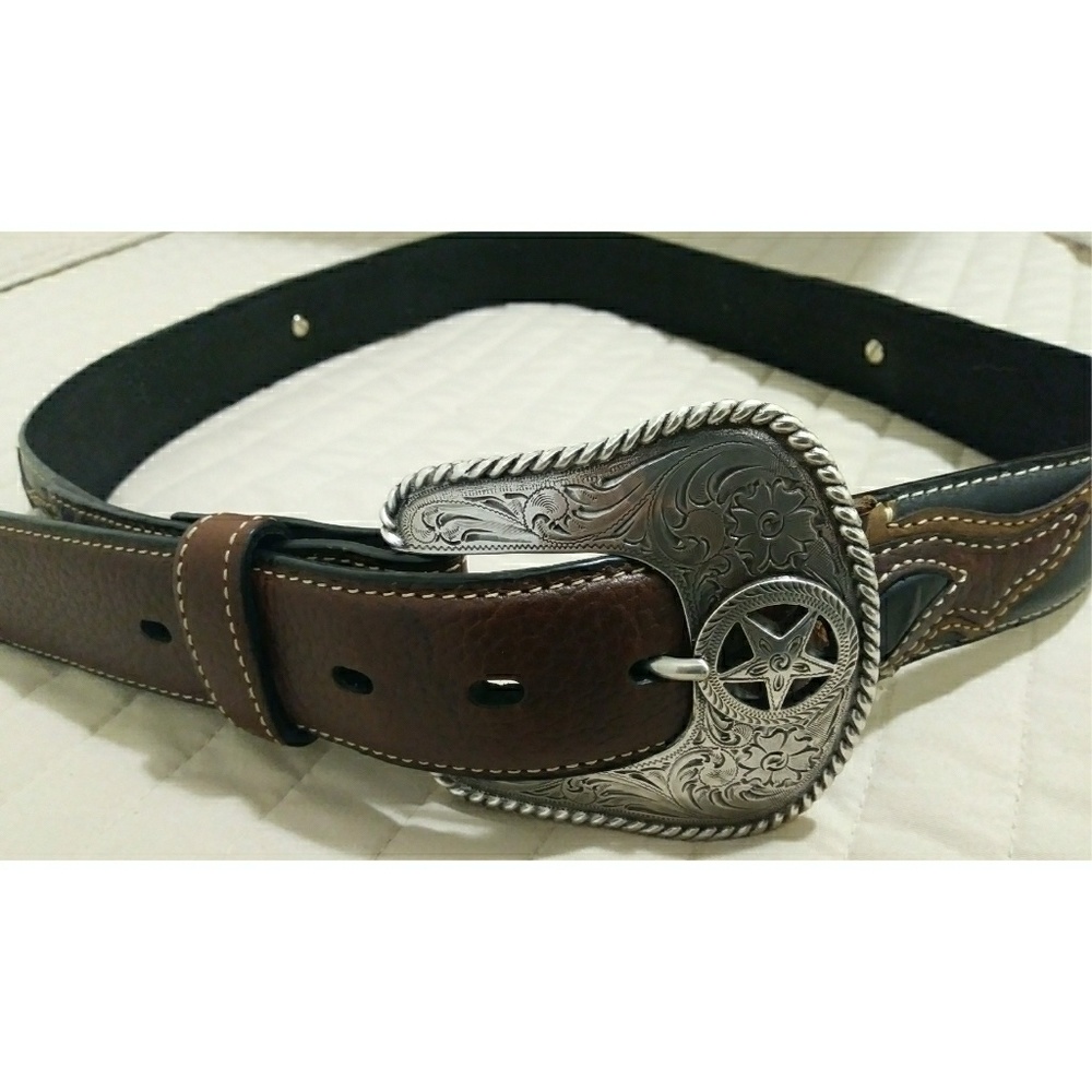 Larry Mahan Western Leather Belt