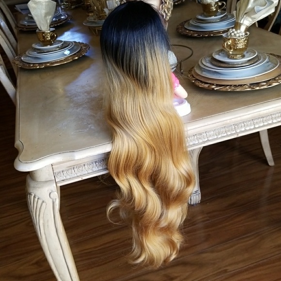 Ombre Blonde Beauty LaceFront Wig Wig 28-30 inche main image 5