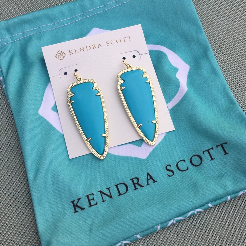 Kendra Scott Turquoise Skylar Arrowhead Earrings