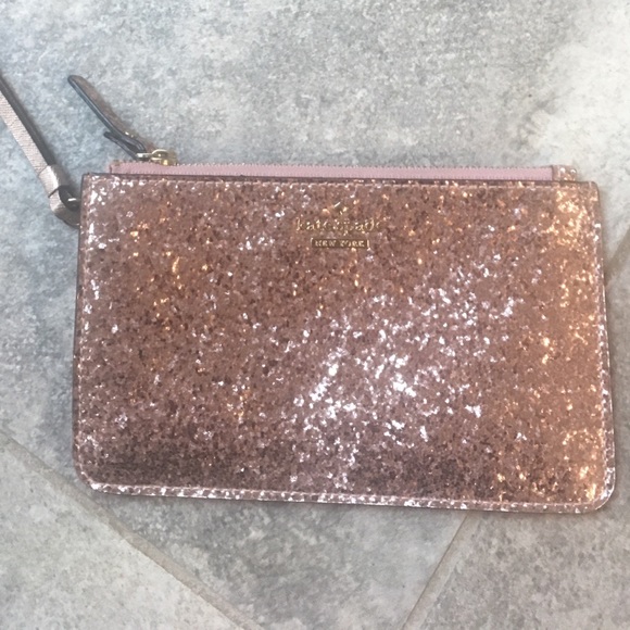 kate spade Handbags - Kate Spade Pink Glitter Wristlet