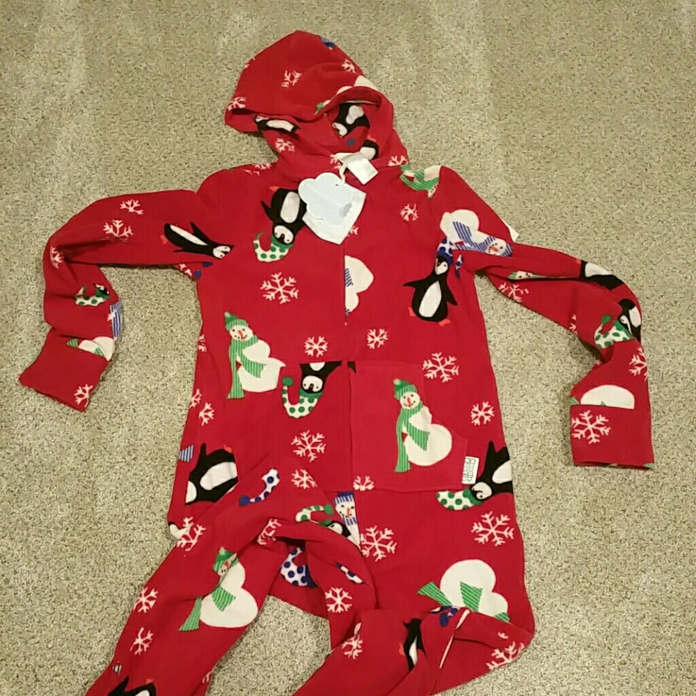 Kids pajama gram hoodie-footie pj's NWT 10