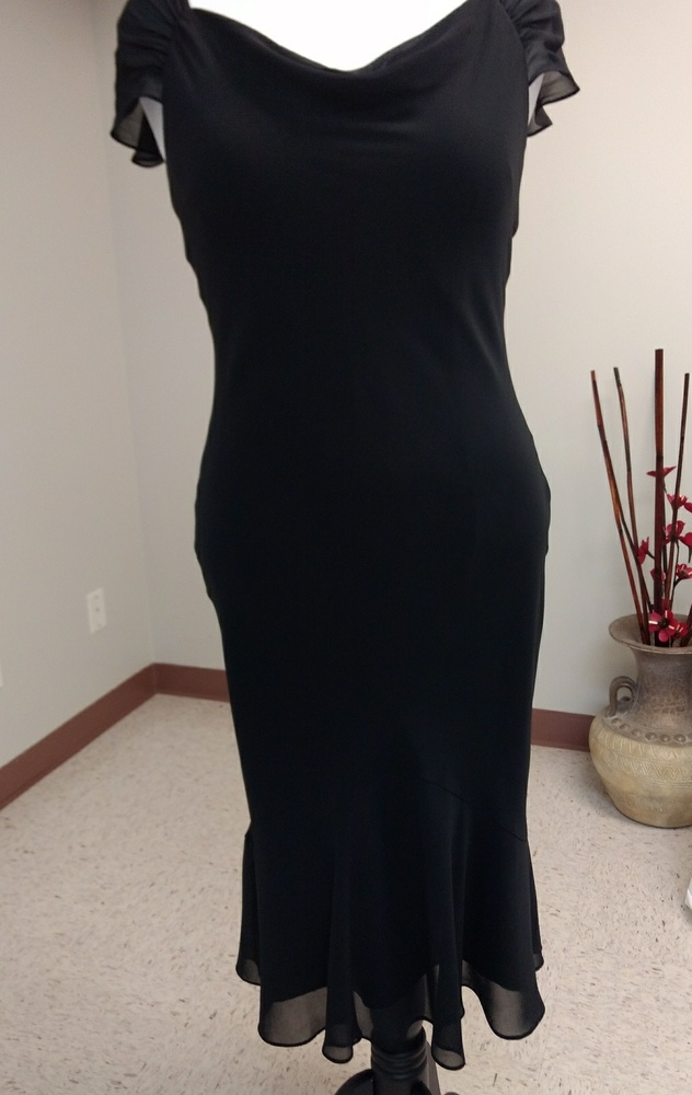 Liz Claiborne Black Scoop Neck High-low Dress