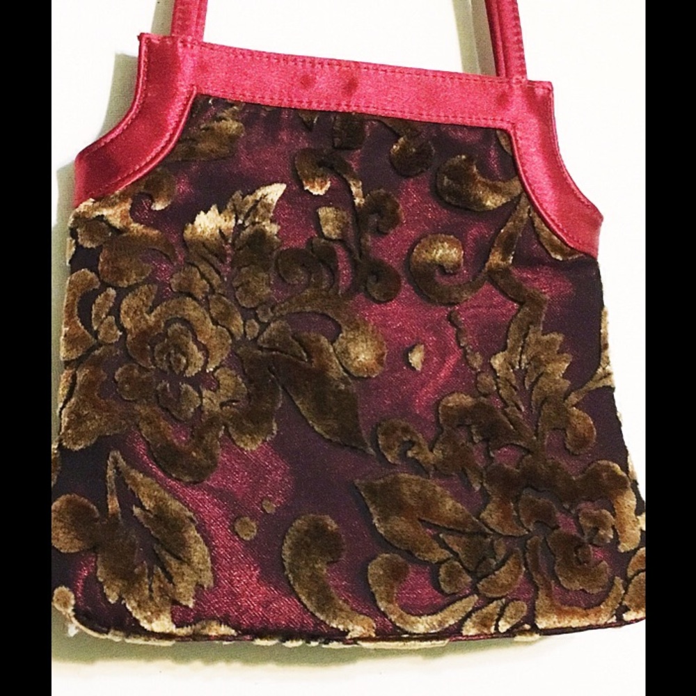 Victorias Secret Retro Party Purse Velvet/Chiffon - Picture 2 of 6