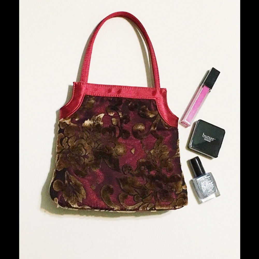 Victorias Secret Retro Party Purse Velvet/Chiffon - Picture 5 of 6