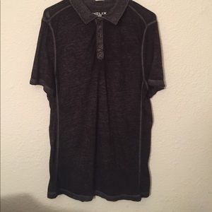 Mens Black/dark gray Polo Size Large
