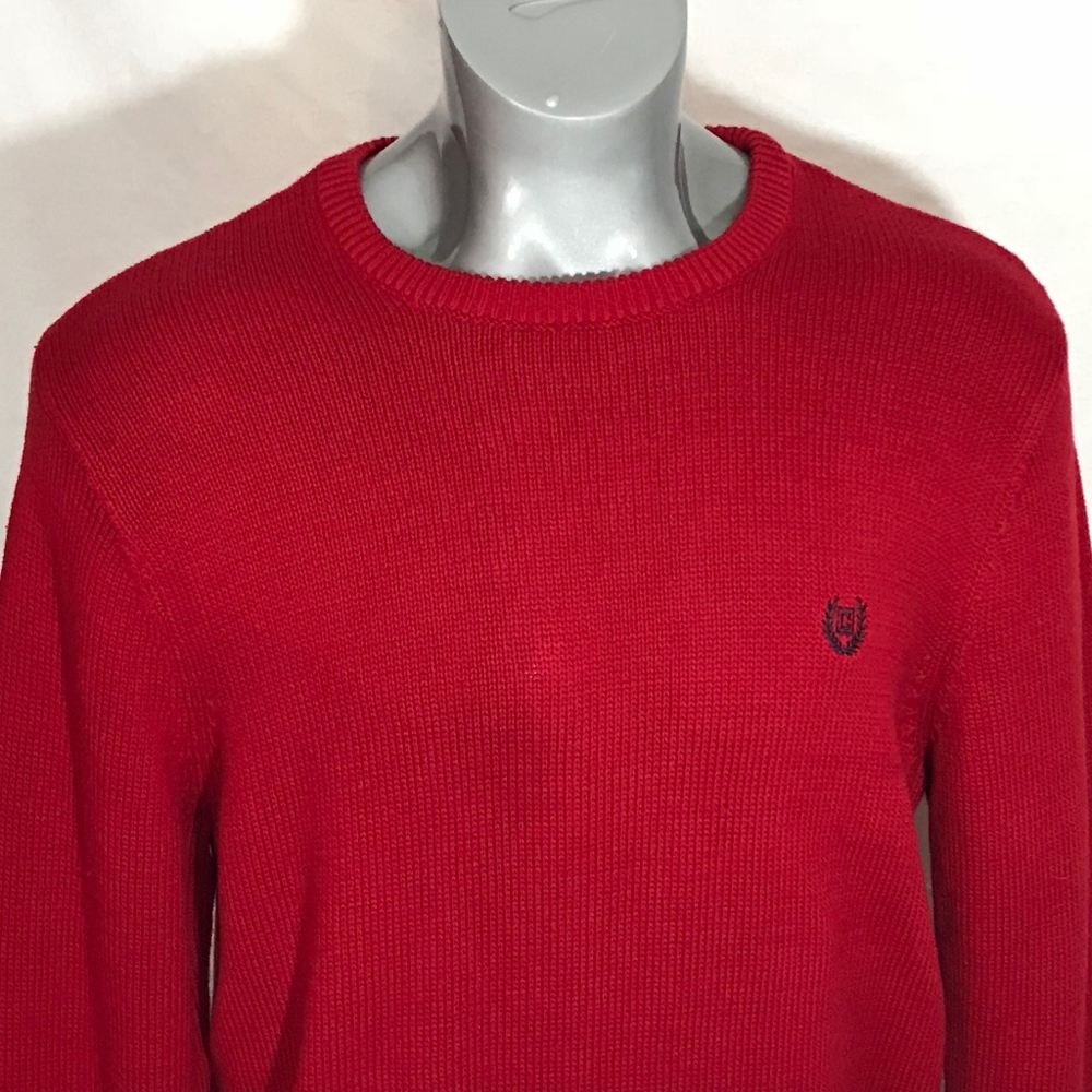 Chaps Men's Crewneck Red Sweater - Large