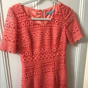 Antonio Melani Coral Crochet dress