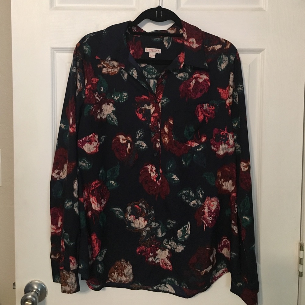Rose patterned blouse