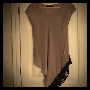 Long silk top with black fabric!