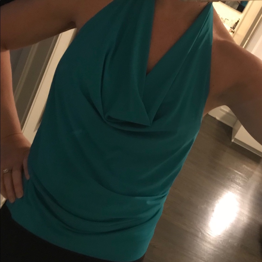 Trina Turk Cowell Neck Halter Sleeveless Top