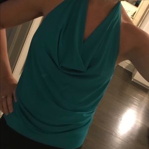 Trina Turk Cowell Neck Halter Sleeveless Top