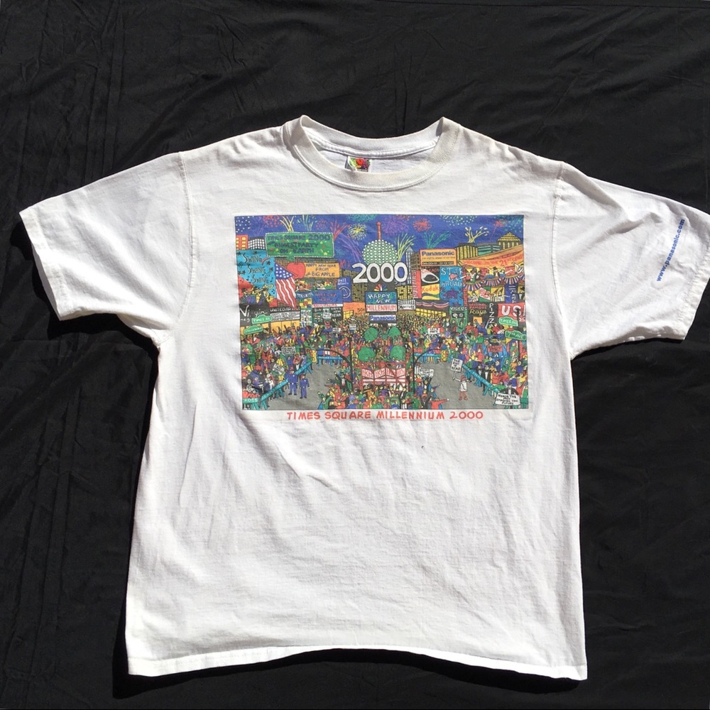 VINTAGE 2000 Times Square Millenium T-Shirt 🔥🔥