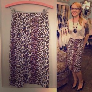 Retro inspired Leopard Pencil Skirt by Trashy Diva