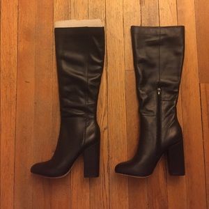 New urban outfitters black leather boots