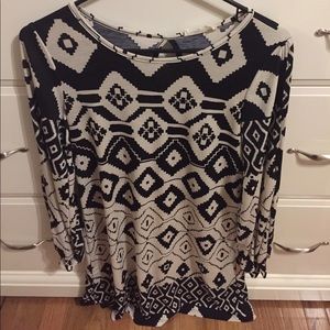 Black and white pattern dress