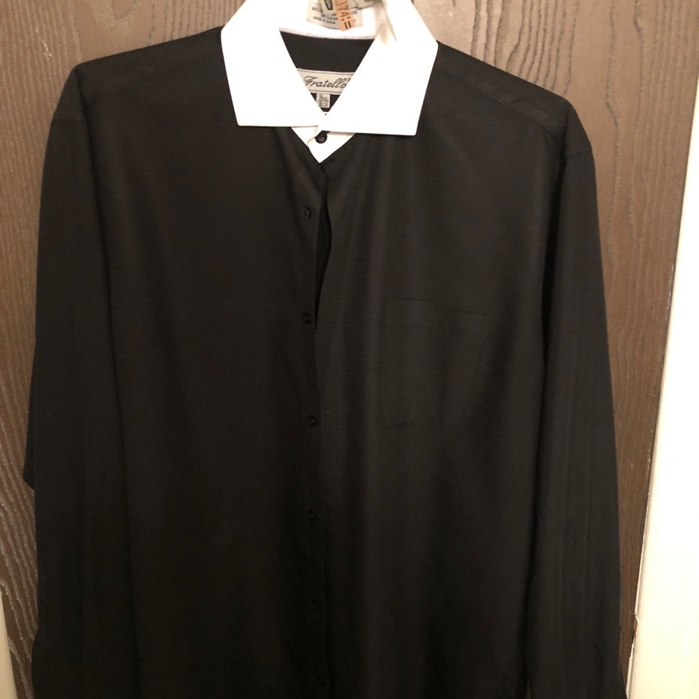 Men’s button up dress shirt.