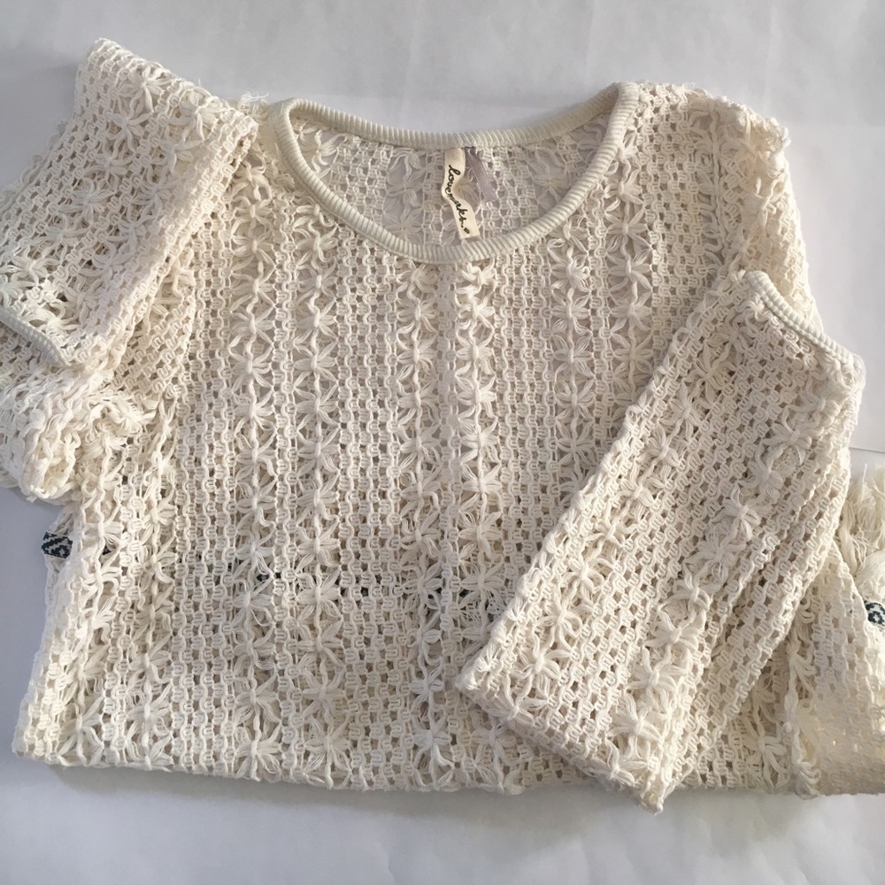cute long sleeve to wear a bandeau under!