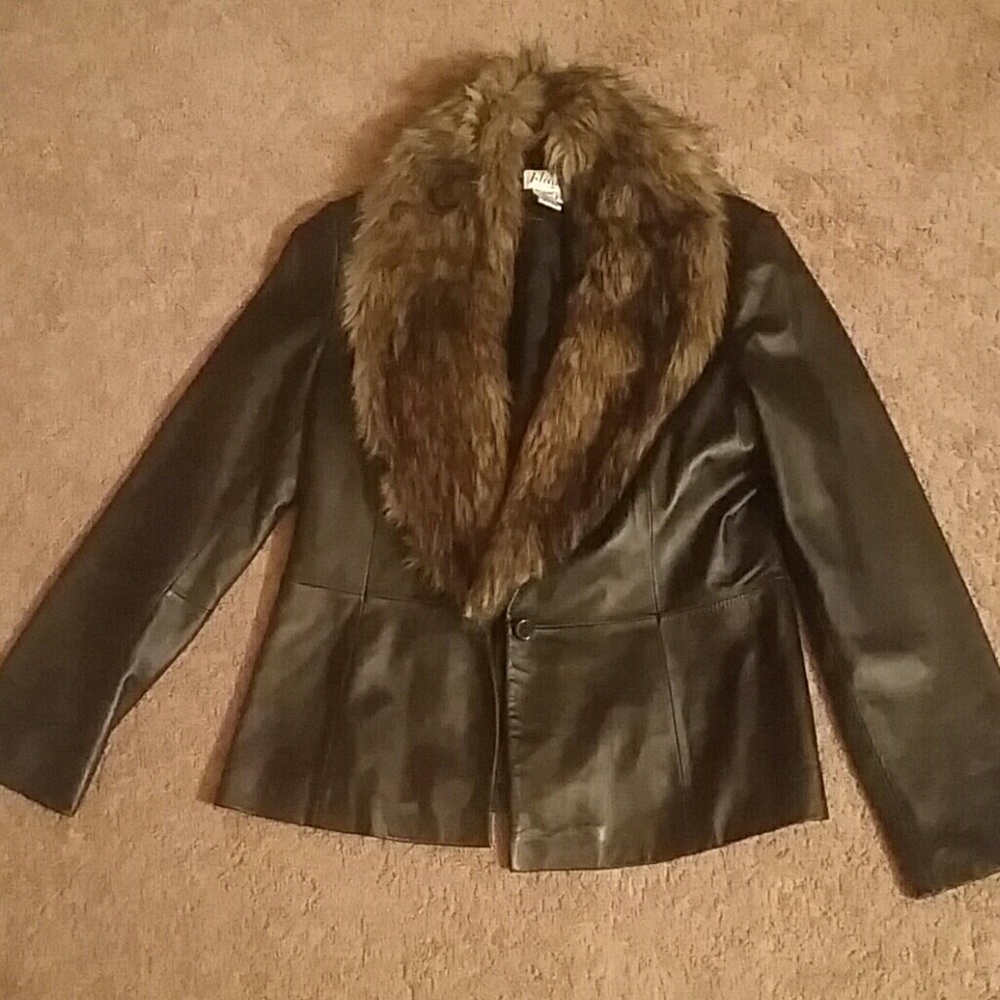 Women's size 14 soft leather jacket