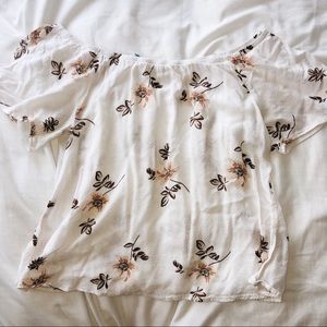 Off the shoulder flower top