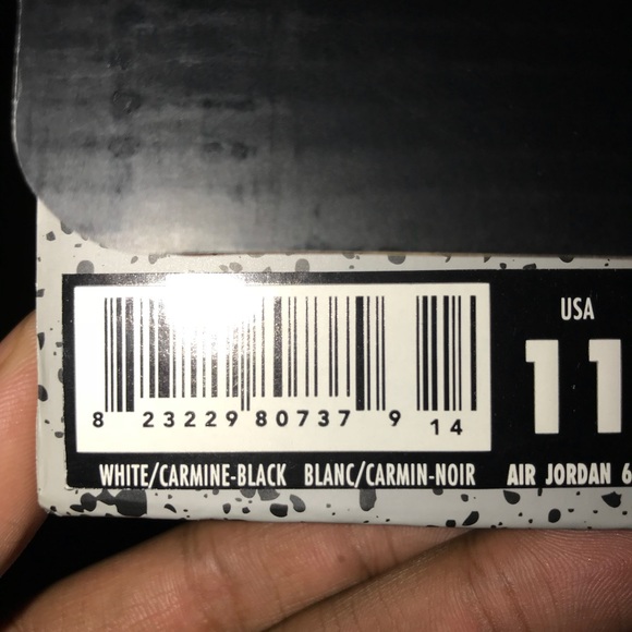 Jordan 6 Carmine *Deadstock* - Picture 2 of 2