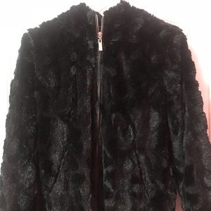 Black fur jacket