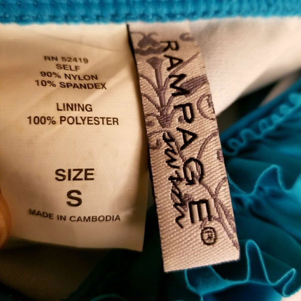 Turquoise Rampage String Bikini - Picture 2 of 2