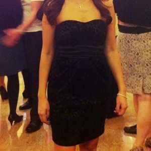 Bebe black animal print dress