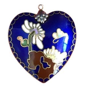 Heart Shape Cloisonne Pendant