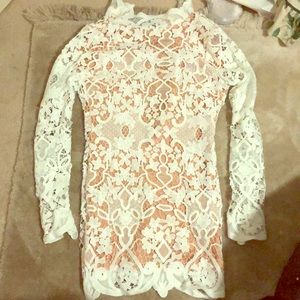 Naked Wardrobe Lace Bodycon Dress