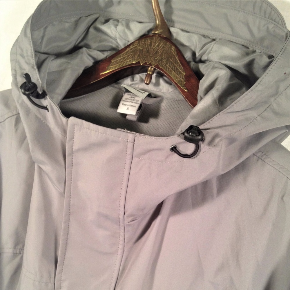 Champion Vintage Solid Gray Hooded Jacket