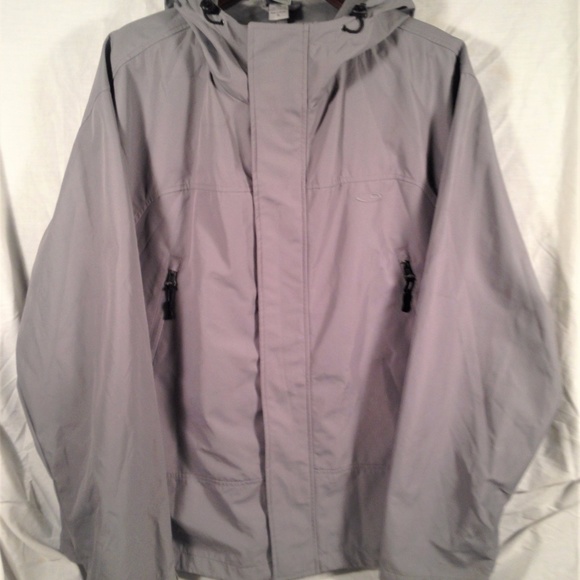 Champion Vintage Solid Gray Hooded Jacket - Picture 3 of 8