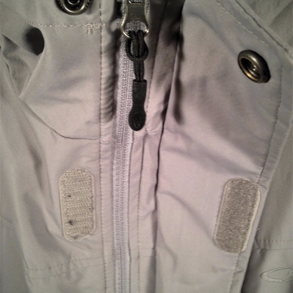 Champion Vintage Solid Gray Hooded Jacket - Picture 5 of 8