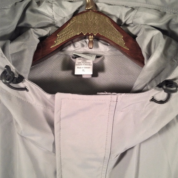 Champion Vintage Solid Gray Hooded Jacket - Picture 2 of 8