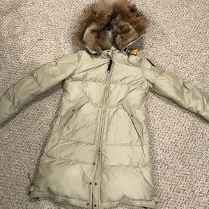 Parajumpers Long Bear Coat. Size Large. Tan