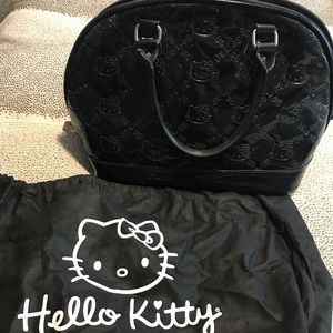 Hello Kitty Patent Leather Black Embossed Bag