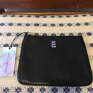 Rebecca Minkoff leather monogram pouch