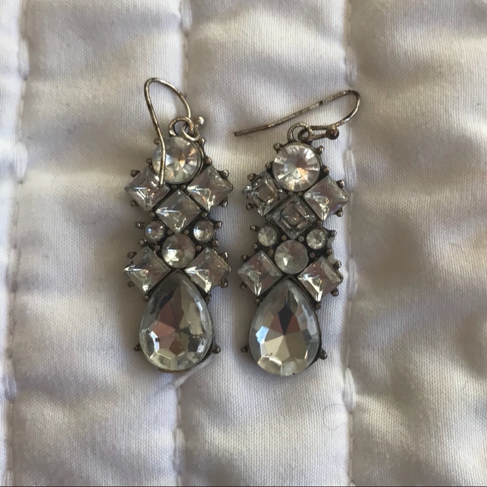 Rhinestone drop earrings