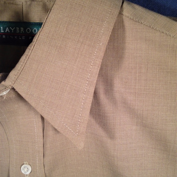 *SOLD*Claybrooke Solid Tan Button Down Shirt - Picture 3 of 8