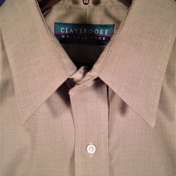 *SOLD*Claybrooke Solid Tan Button Down Shirt - Picture 2 of 8