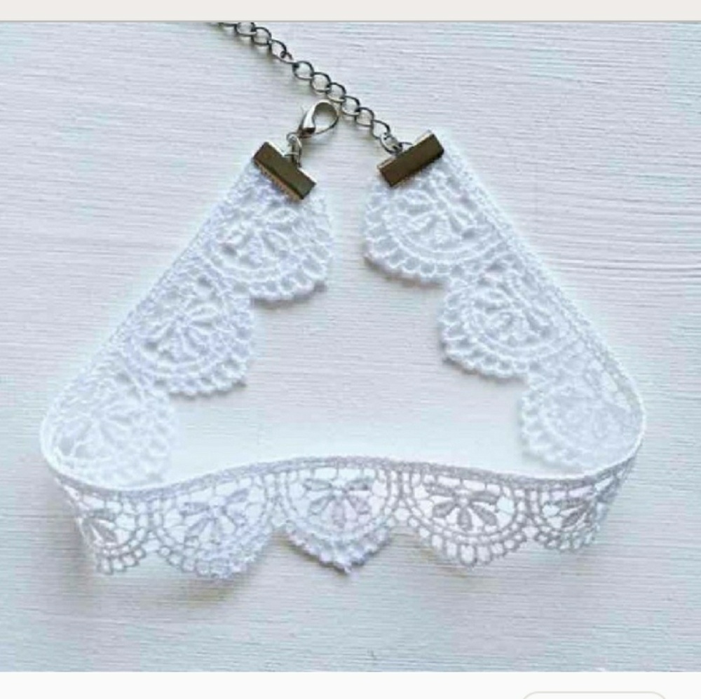 DaniRogue White Venice Lace Choker