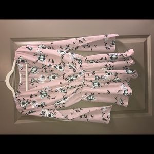 Purple floral romper