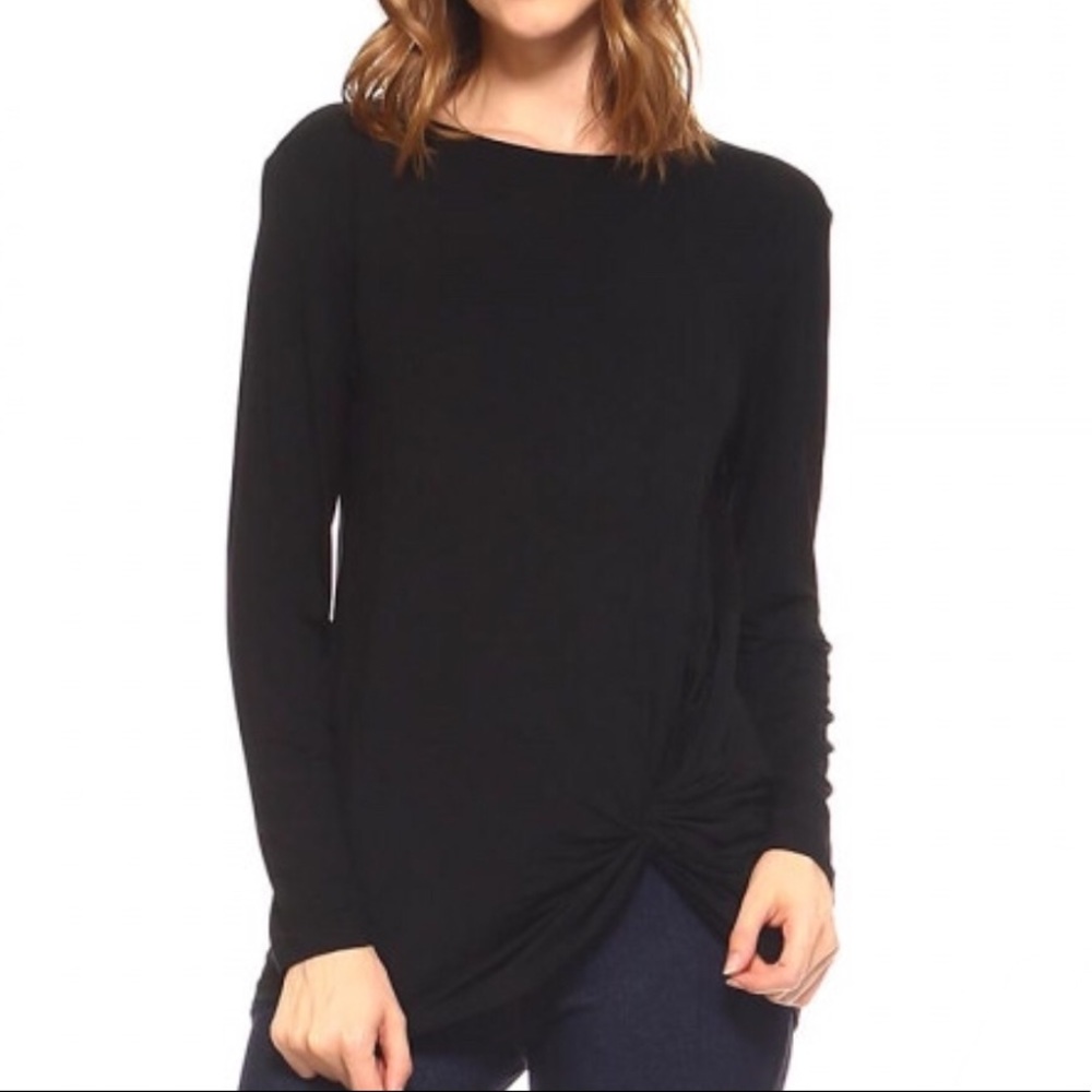Long sleeve knotted shirt