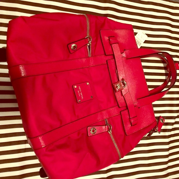 henri bendel red backpack