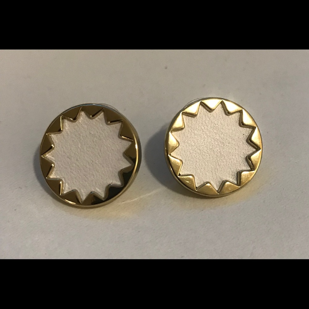 House of Harlow White Sand Sunburst Sun Earrings