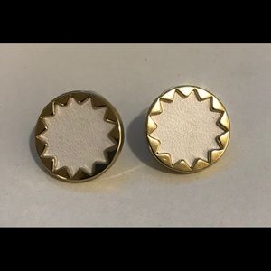 House of Harlow White Sand Sunburst Sun Earrings